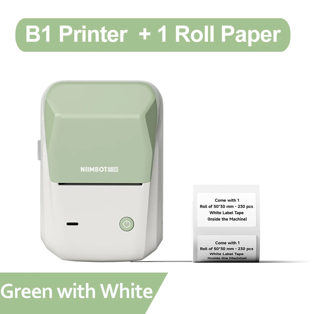 Niimbot B1 Thermal Label Printer Wireless Self-adhesive Pocket Bluetooth Inkless Label Maker for Business Price-Tag Sticker
