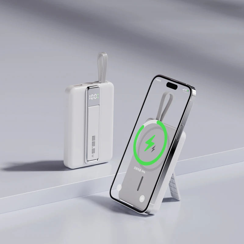 10000mAh Original Powerbank With Cable Magnetic Power Bank Wireless Fast Charger For iPhone Backup Battery For Magsafe with Gift