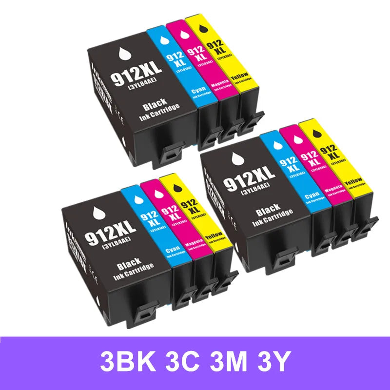 Compatible For HP 912 912XL Ink Cartridge for HP912 OfficeJet Pro 8020 8022 8023 8024 8025 8026 8028 8035 Printer