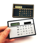 Solar Power Calculator 8 Digit Display Basic Standard Calculators Mini Ultra Thin Calculator for Business Office School