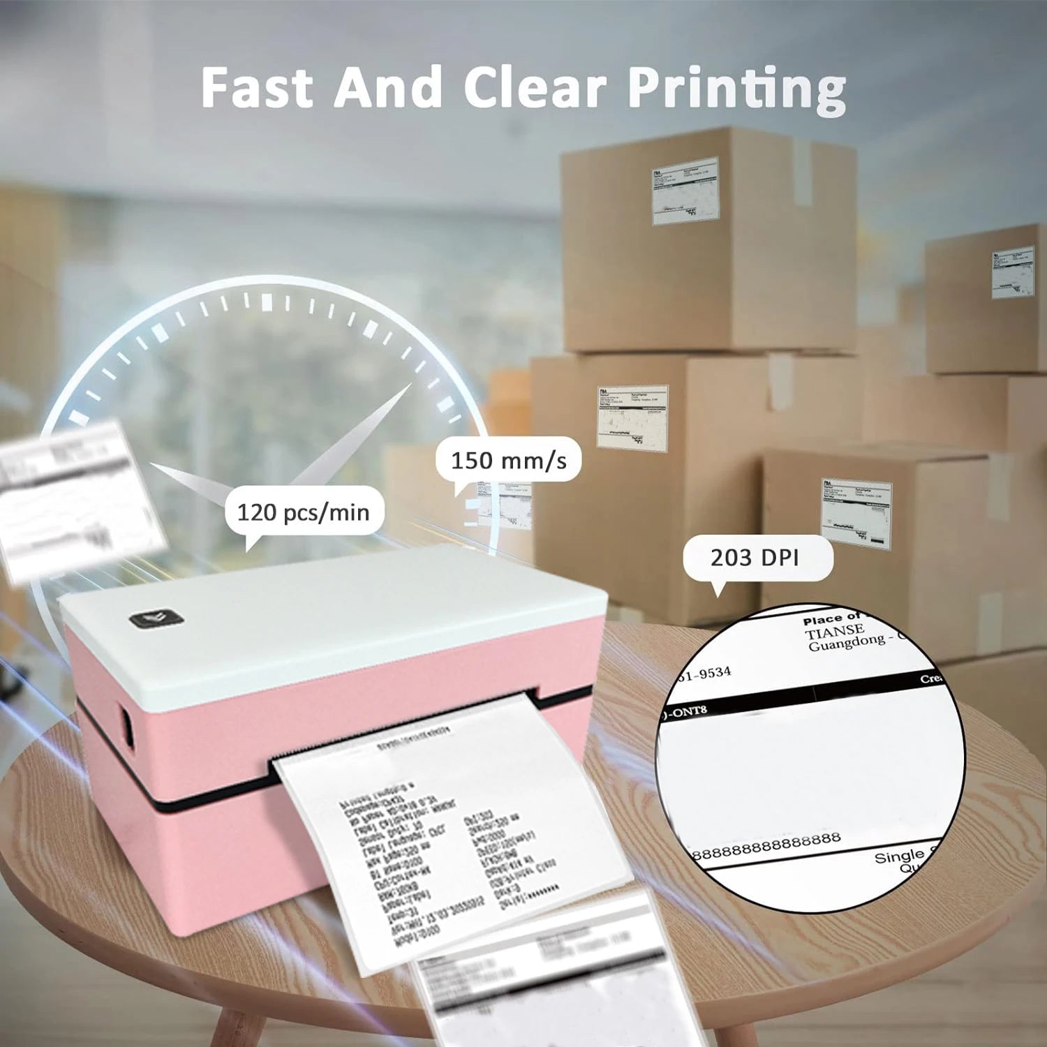 Marklife D200 Thermal Label Printer 100*100 /150 Bluetooth/USB Shipping Express Barcode Printer For Mac OS/Windows/Android