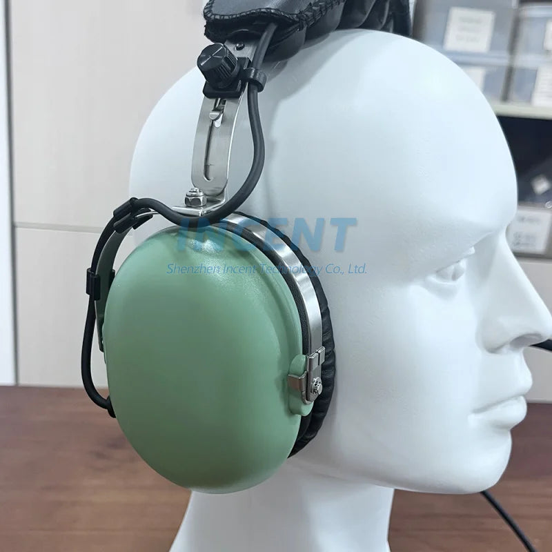 VOIONAIR ANR Aviation Headset Pilot Headset Green Color with Great ANR Active Noise Reduction Effect blue-tooth