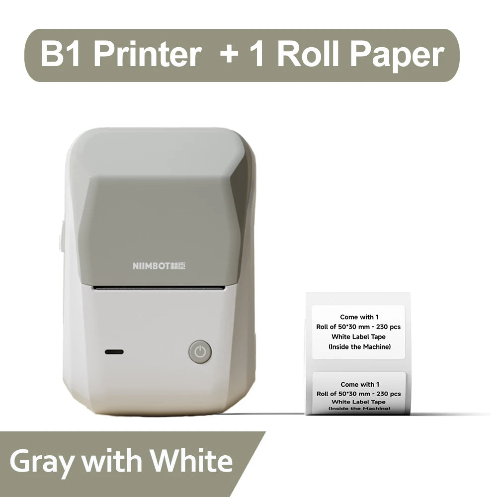 Niimbot B1 Thermal Label Printer Wireless Self-adhesive Pocket Bluetooth Inkless Label Maker for Business Price-Tag Sticker