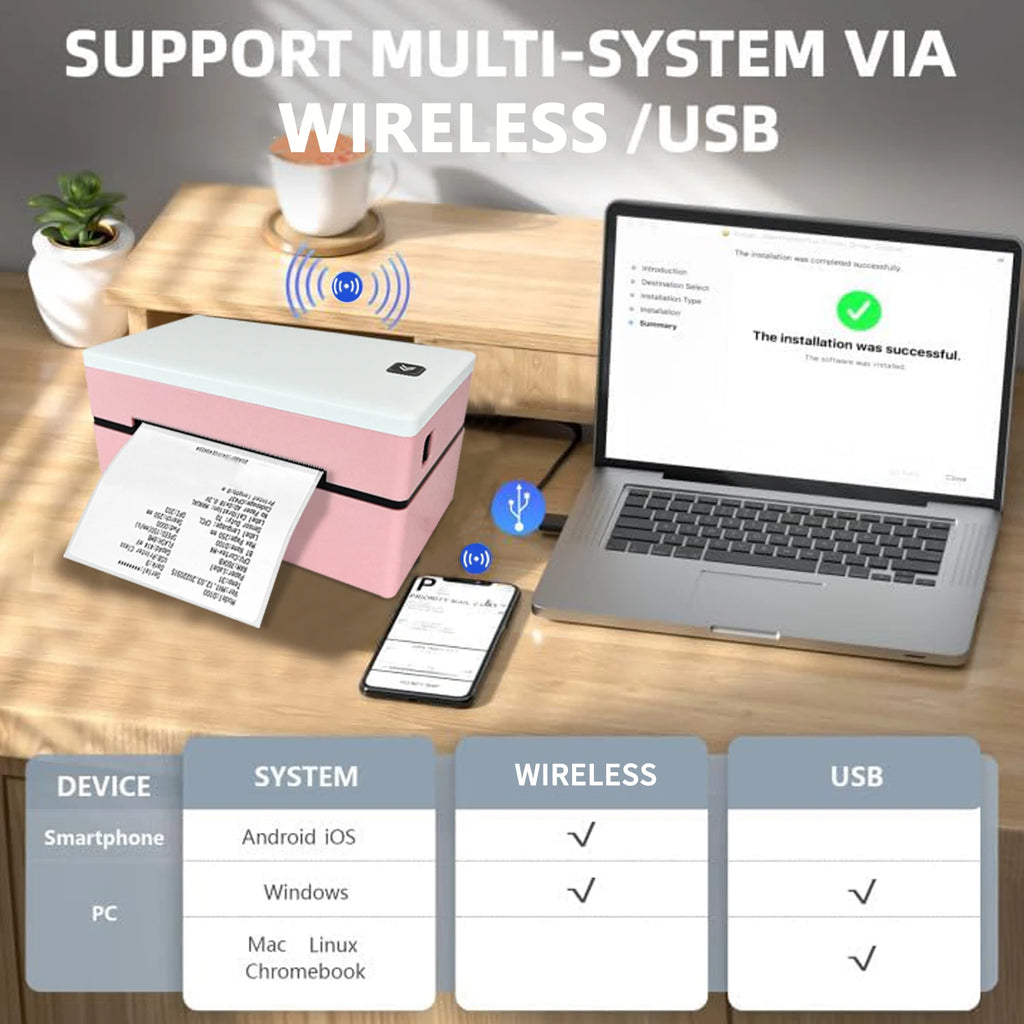 Marklife D200 Thermal Label Printer 100*100 /150 Bluetooth/USB Shipping Express Barcode Printer For Mac OS/Windows/Android