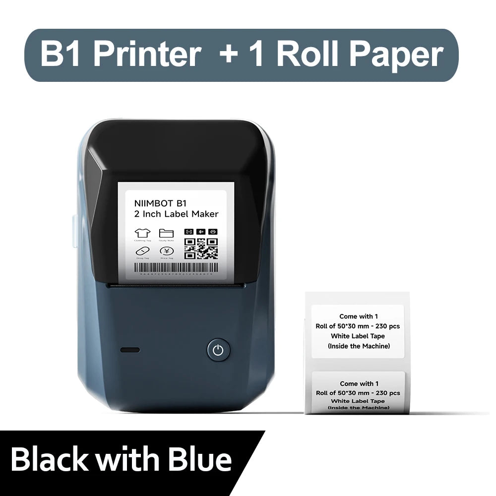 Niimbot B1 Thermal Label Printer Wireless Self-adhesive Pocket Bluetooth Inkless Label Maker for Business Price-Tag Sticker