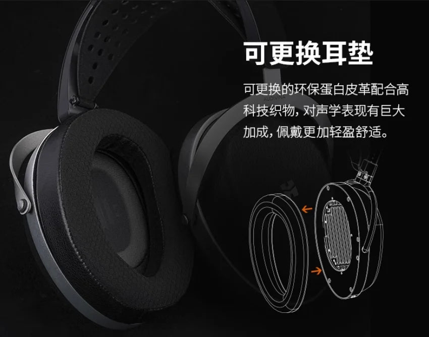 HIFIMAN AUDDIVINA LE Flat Diaphragm HIFI Closed Monitoring Headset Wired Earphones