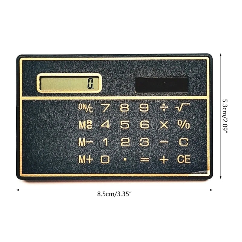 Solar Power Calculator 8 Digit Display Basic Standard Calculators Mini Ultra Thin Calculator for Business Office School