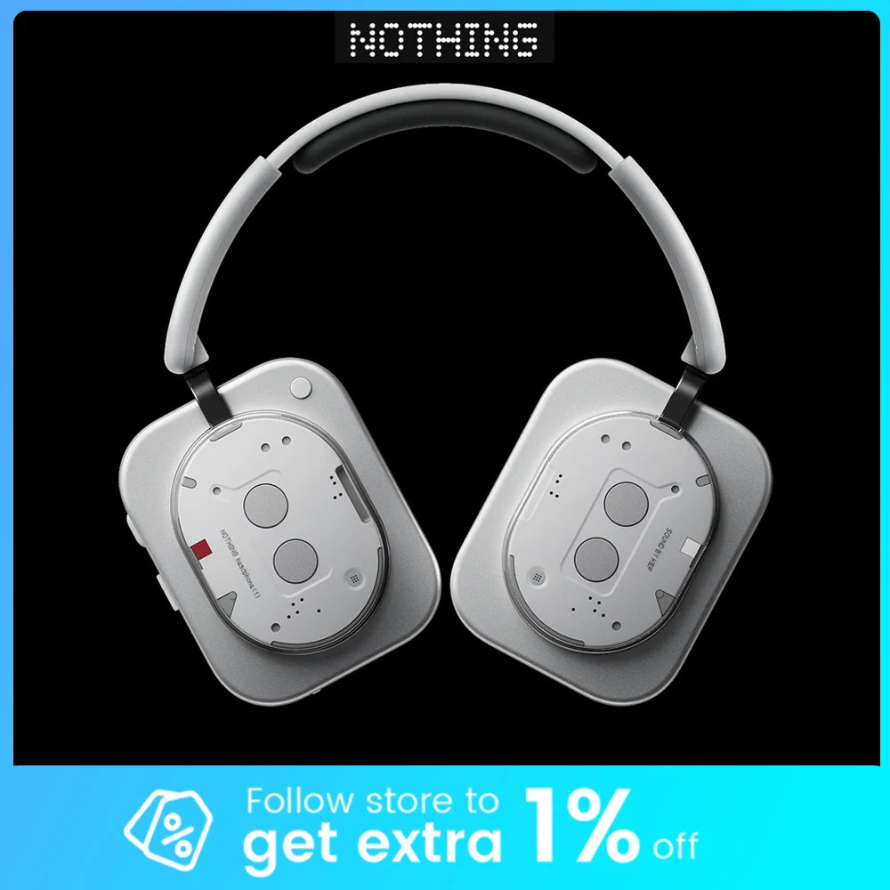 Nothing Headphone (1) Bluetooth Headphone 40mm Dynamic Driver Wireless Headphone 4 Quick Charge ANC Headset Support AAC SBC LADC