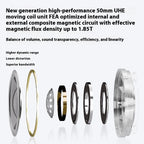 HORIZON Wired HiFi Headphone 50mm Dynamic Easy to Drive Low Distortion Lightweight Ergonomics Open Monitor Music Headset Custom