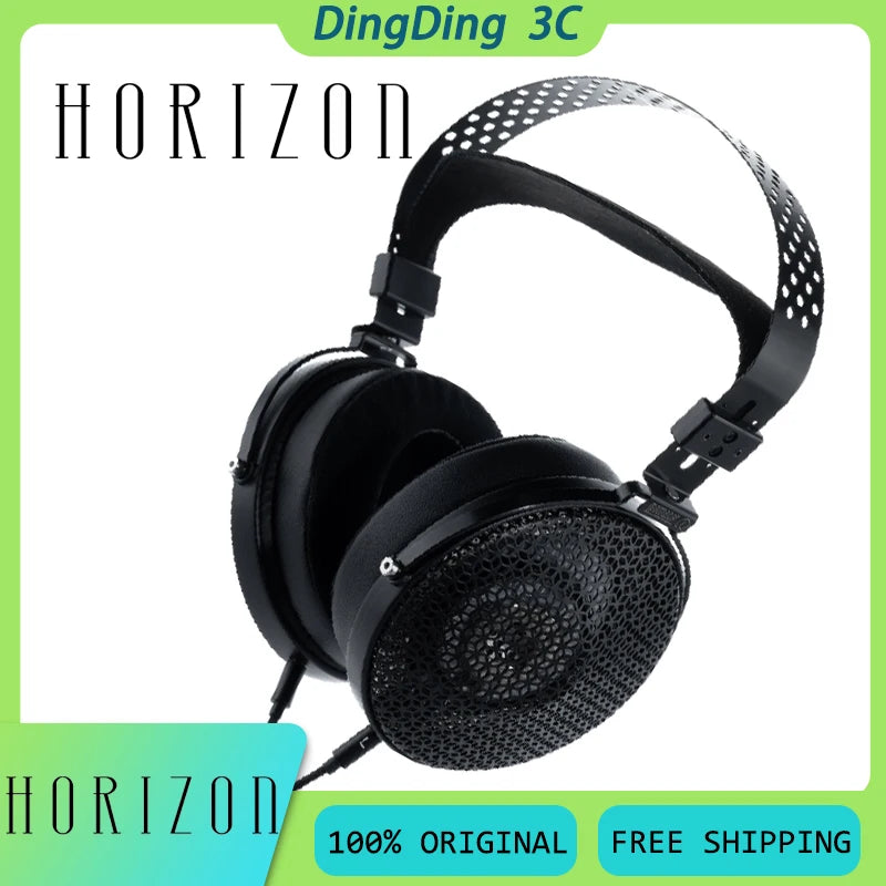 HORIZON Wired HiFi Headphone 50mm Dynamic Easy to Drive Low Distortion Lightweight Ergonomics Open Monitor Music Headset Custom