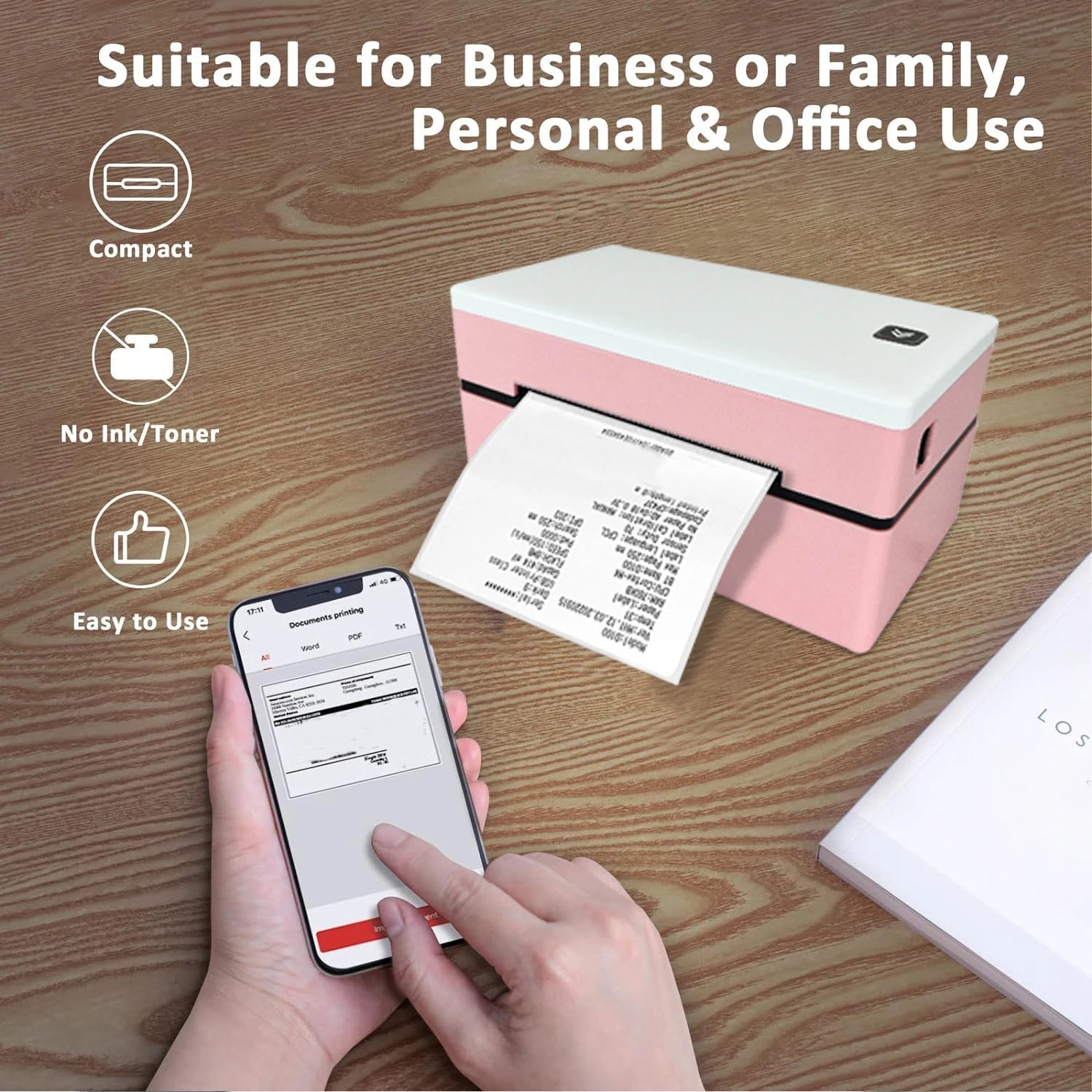 Marklife D200 Thermal Label Printer 100*100 /150 Bluetooth/USB Shipping Express Barcode Printer For Mac OS/Windows/Android