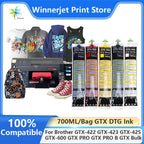 Winnerjet GTX ink bag 700ml High quality DTG Textile ink For Brother GTX-422 GTX-423 GTX-425 GTX-600 GTX PRO GTX Brother printer