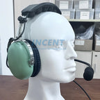 VOIONAIR ANR Aviation Headset Pilot Headset Green Color with Great ANR Active Noise Reduction Effect blue-tooth
