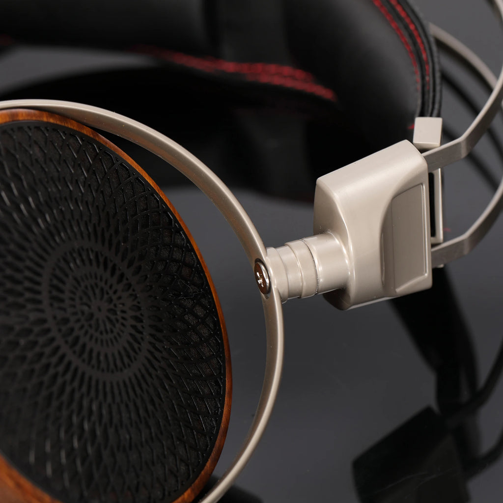 Kun-005 Wooden Bowl Wooden Earphones 50mm Unit Open Headphones Huali Wood  Dual Dynamic Drive Unit Hifi  Monitor Wired headset