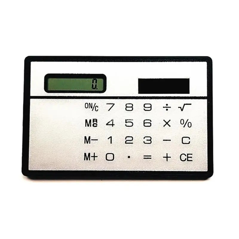 Solar Power Calculator 8 Digit Display Basic Standard Calculators Mini Ultra Thin Calculator for Business Office School