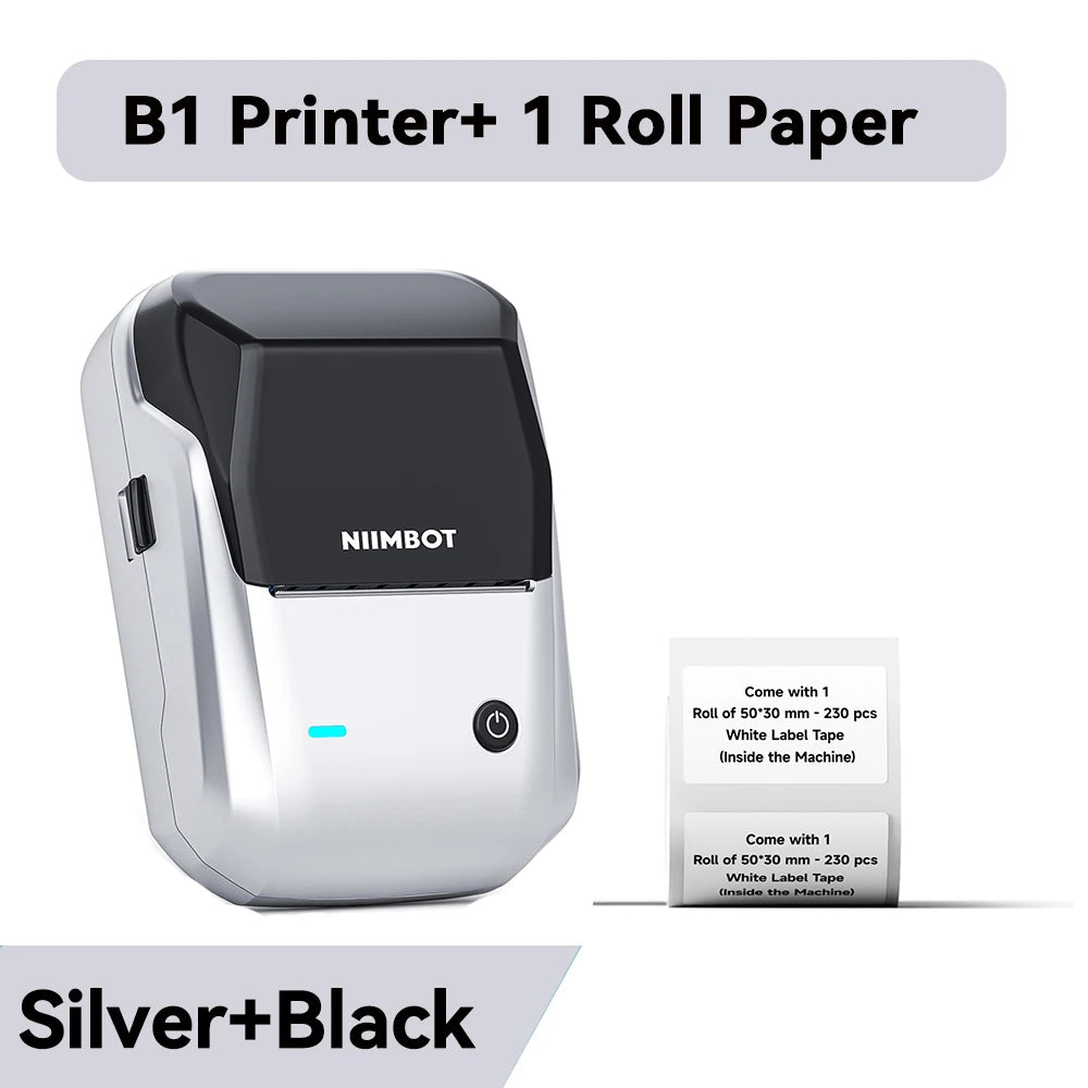 Niimbot B1 Thermal Label Printer Wireless Self-adhesive Pocket Bluetooth Inkless Label Maker for Business Price-Tag Sticker