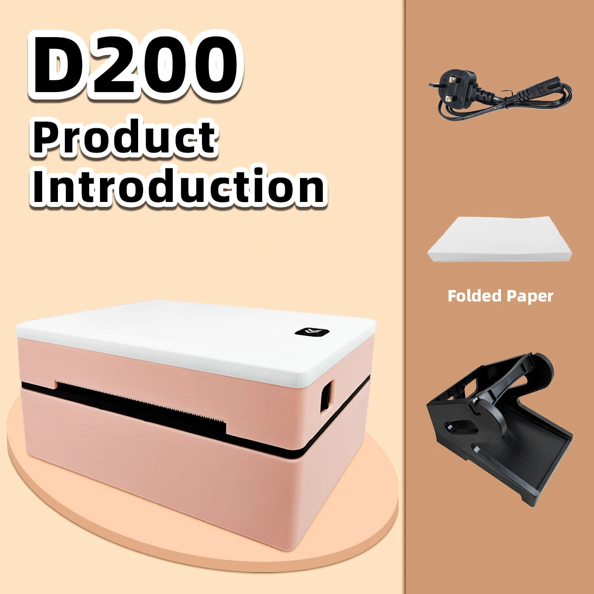 Marklife D200 Thermal Label Printer 100*100 /150 Bluetooth/USB Shipping Express Barcode Printer For Mac OS/Windows/Android