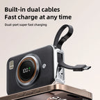 Power Bank With 2 Cables 10000mAh Power Bank Large Capacity PD Fast Charging Powerbank Rechargeable Batteries Portable Battery