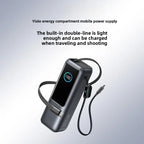 A1695 165W portable power bank, 25000mAh PD3.0/QC4.0 fast charging portable charger with extendable cable