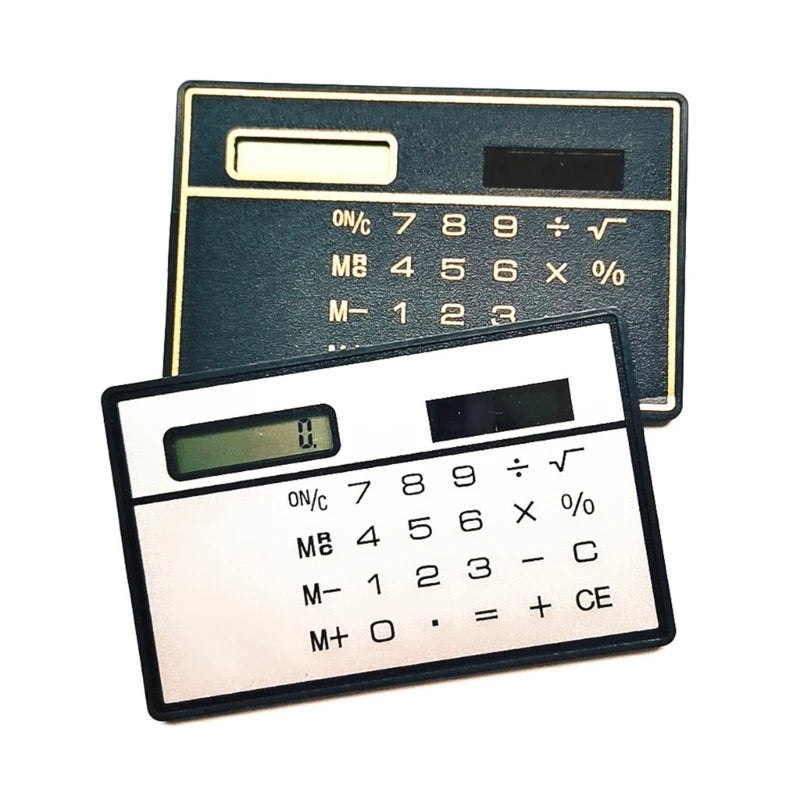 Solar Power Calculator 8 Digit Display Basic Standard Calculators Mini Ultra Thin Calculator for Business Office School