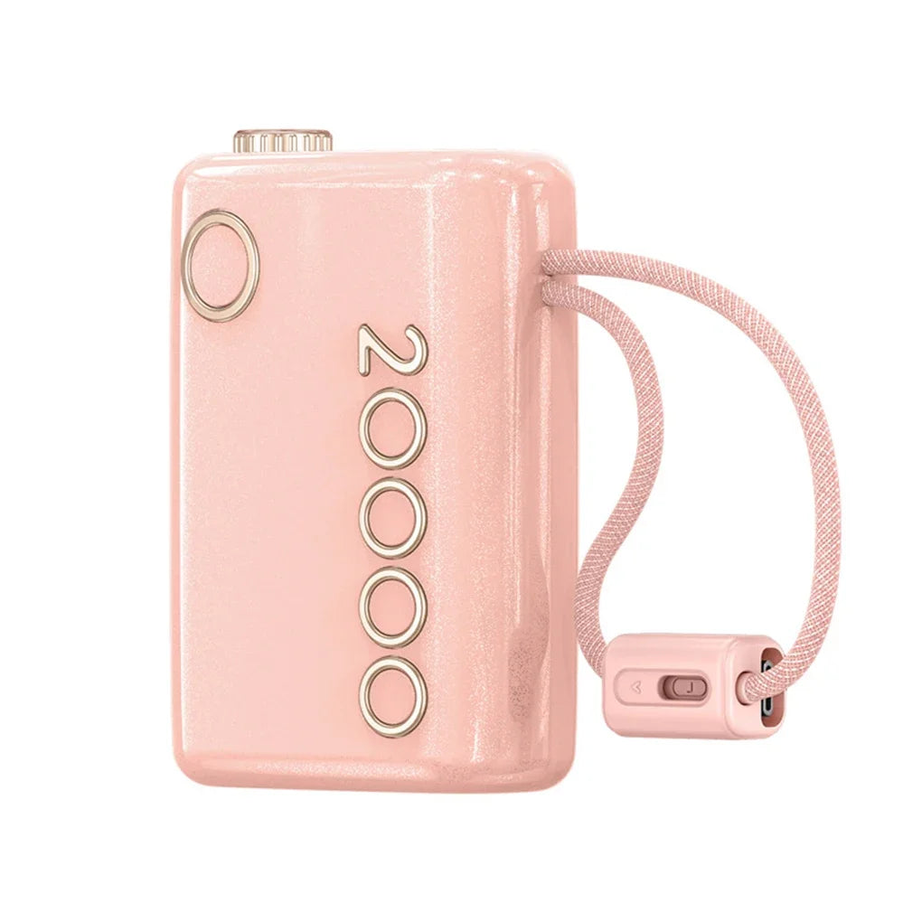20000mAh Power Bank 66W Super Fast Charging Built in Cable Portable Hanging Small Mobile Powerbank CCC Certified China Standard